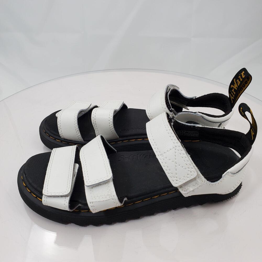 Dr. Martens Klaire Y Sandals Womens Size 6 37 White Strappy Platform Shoes